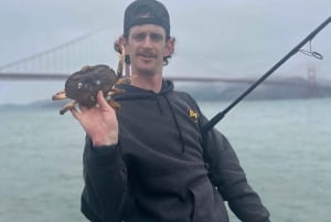 São Francisco: Pesca de caranguejo sob a ponte Golden Gate