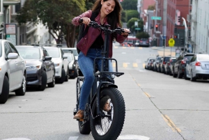 San Francisco: Udlejning af elcykler med hjelm og lås