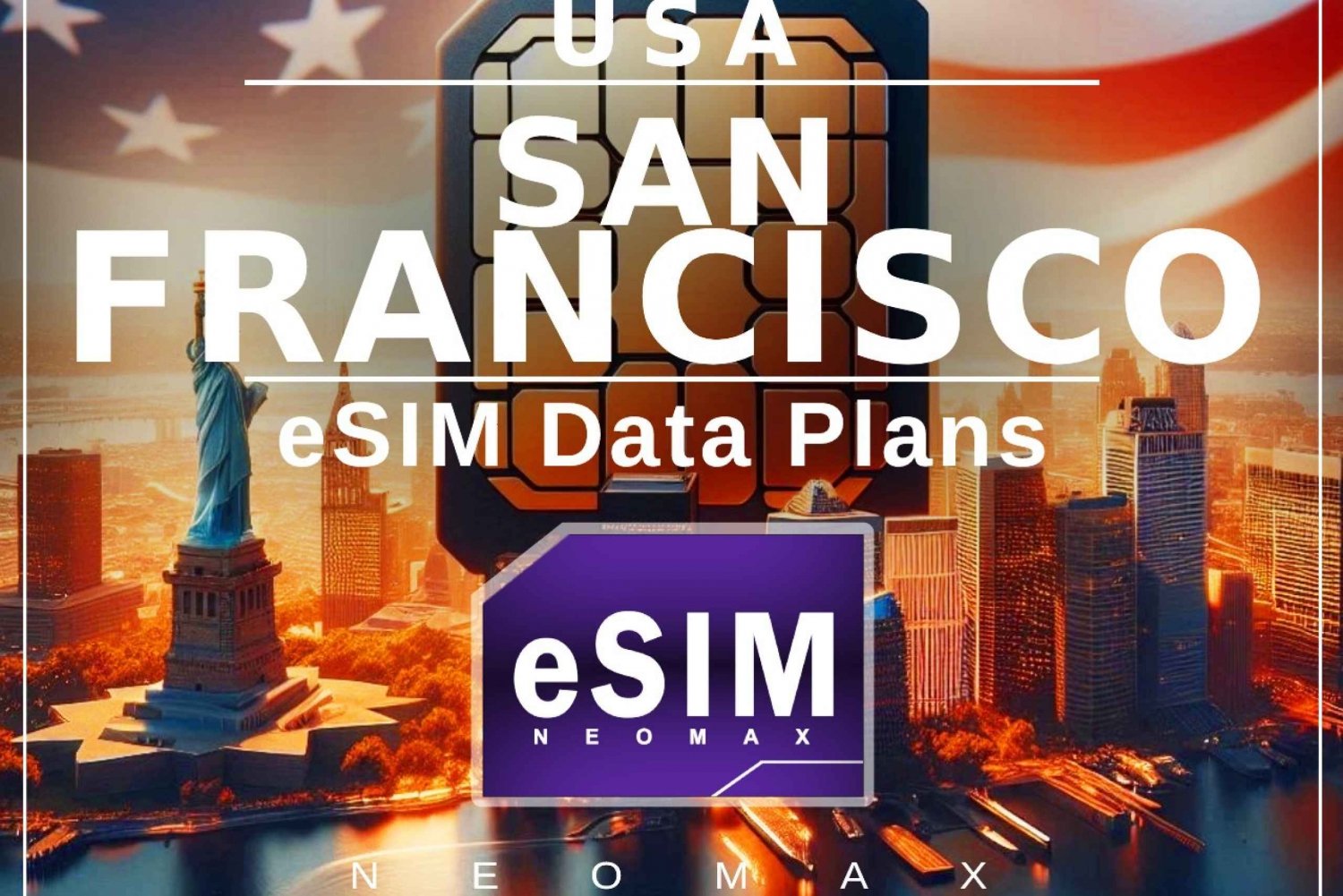 San Francisco eSIM: Instant Activation USA 4G/5GB