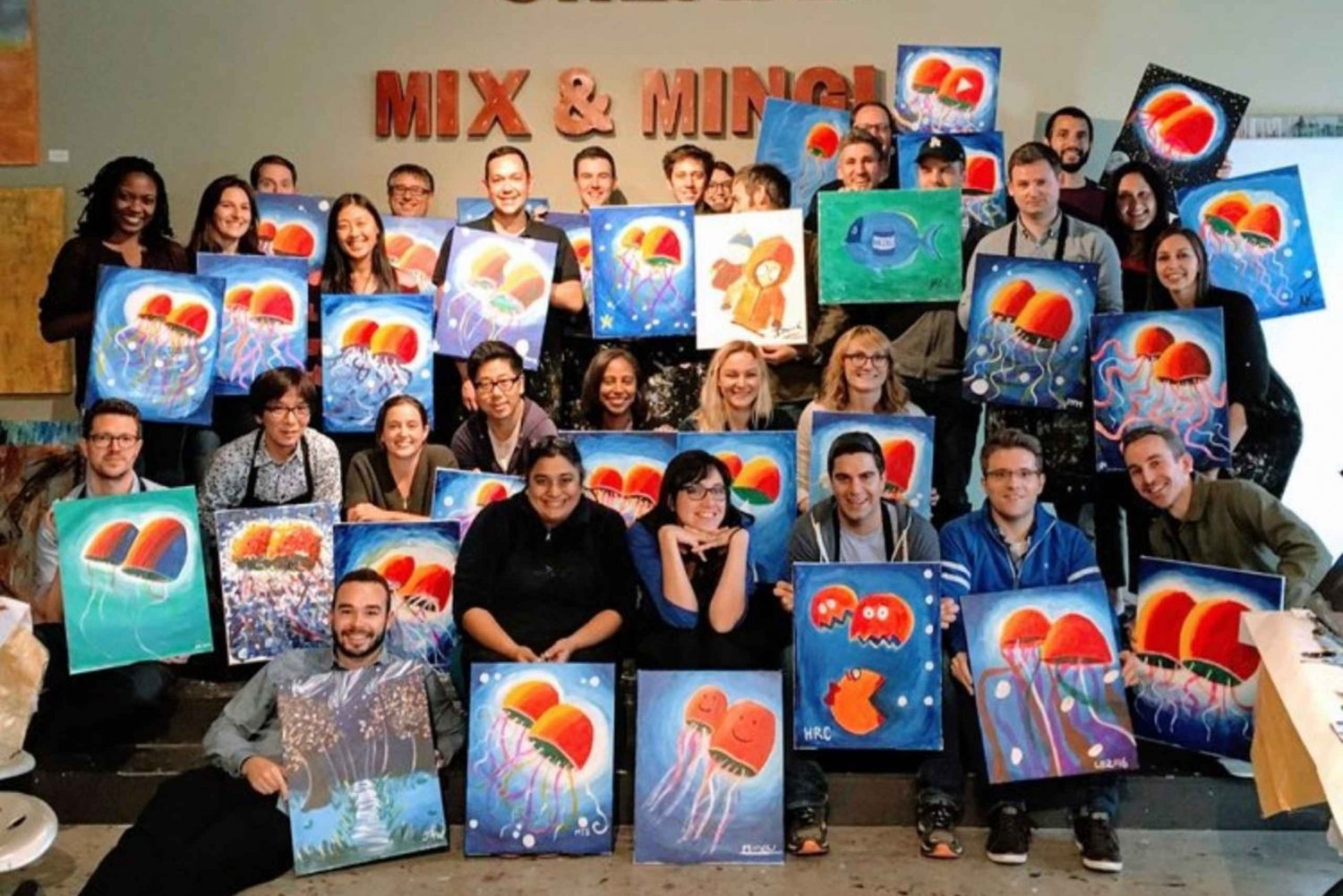 San Mateo: Paint & Sip Experience for Large Groups