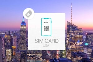 USA eSIM kártya 1-20GB: New York, Miami, Las Vegas...