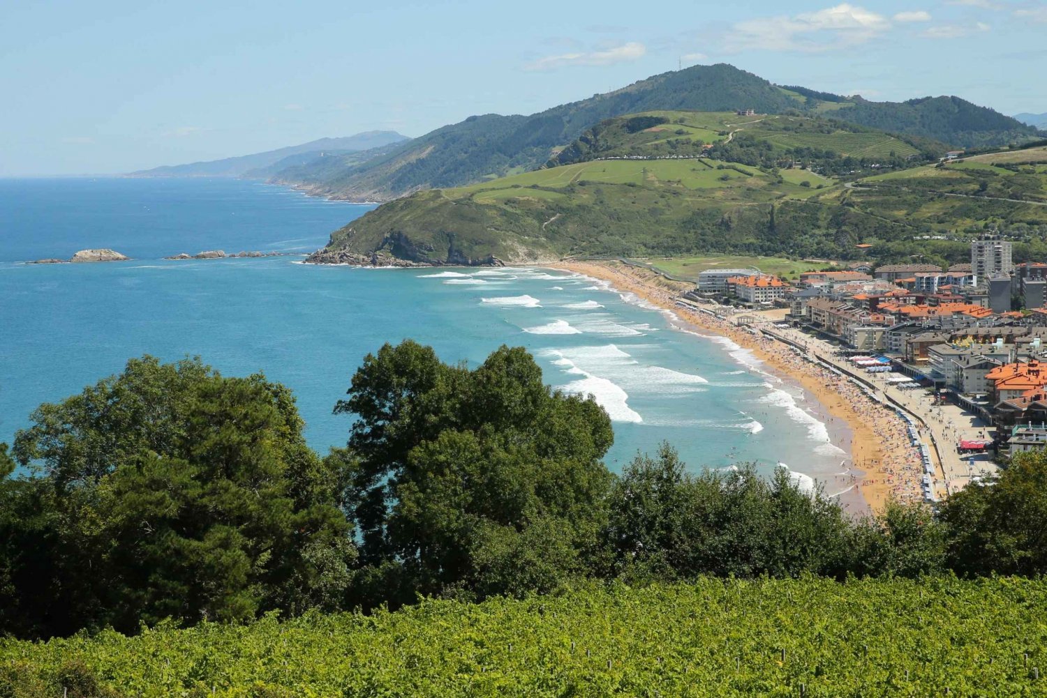 Zarautz, Getaria And Zumaia From San Sebastian