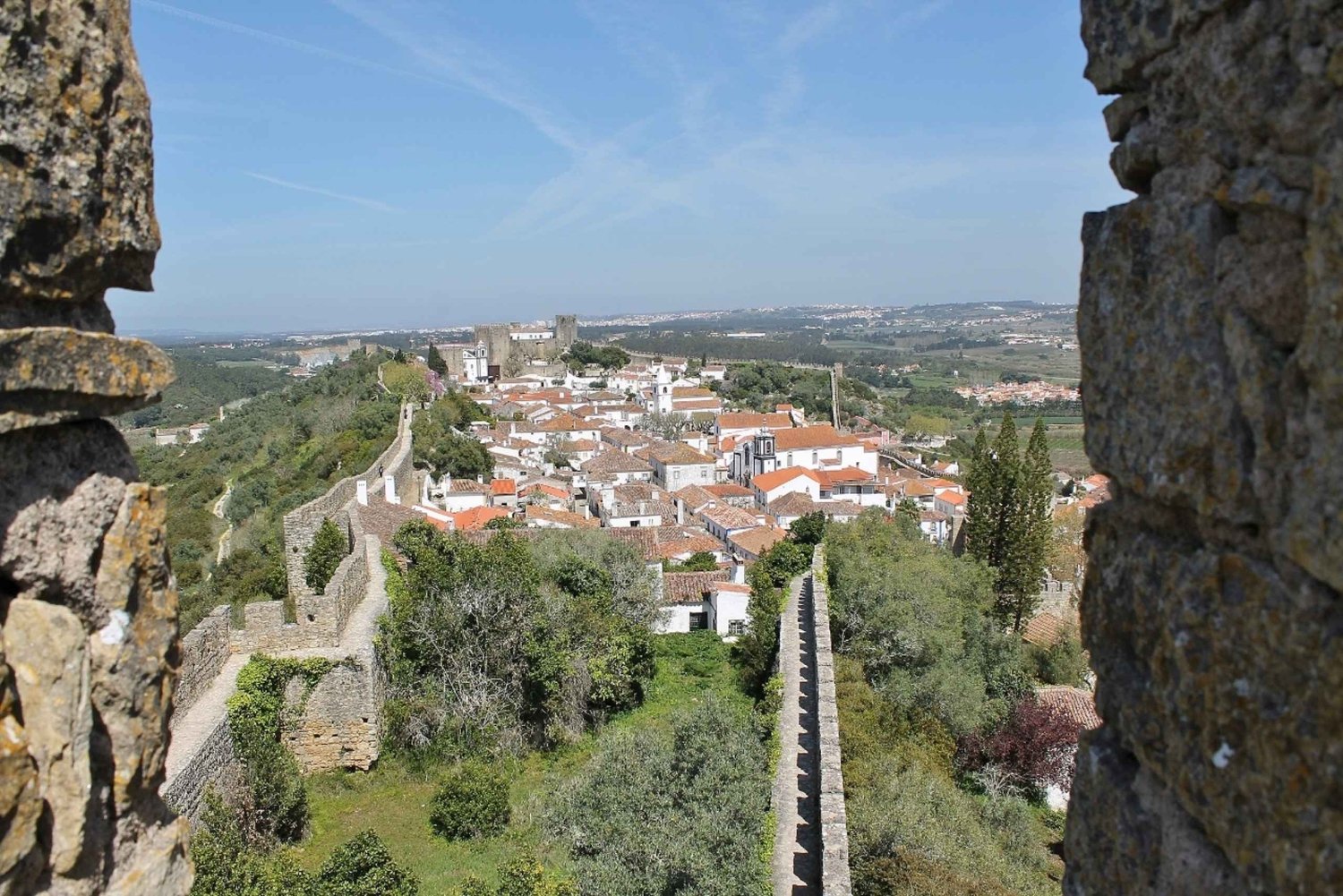 Från Lissabon: Óbidos och Mafra-palatset privat tur från Lissabon