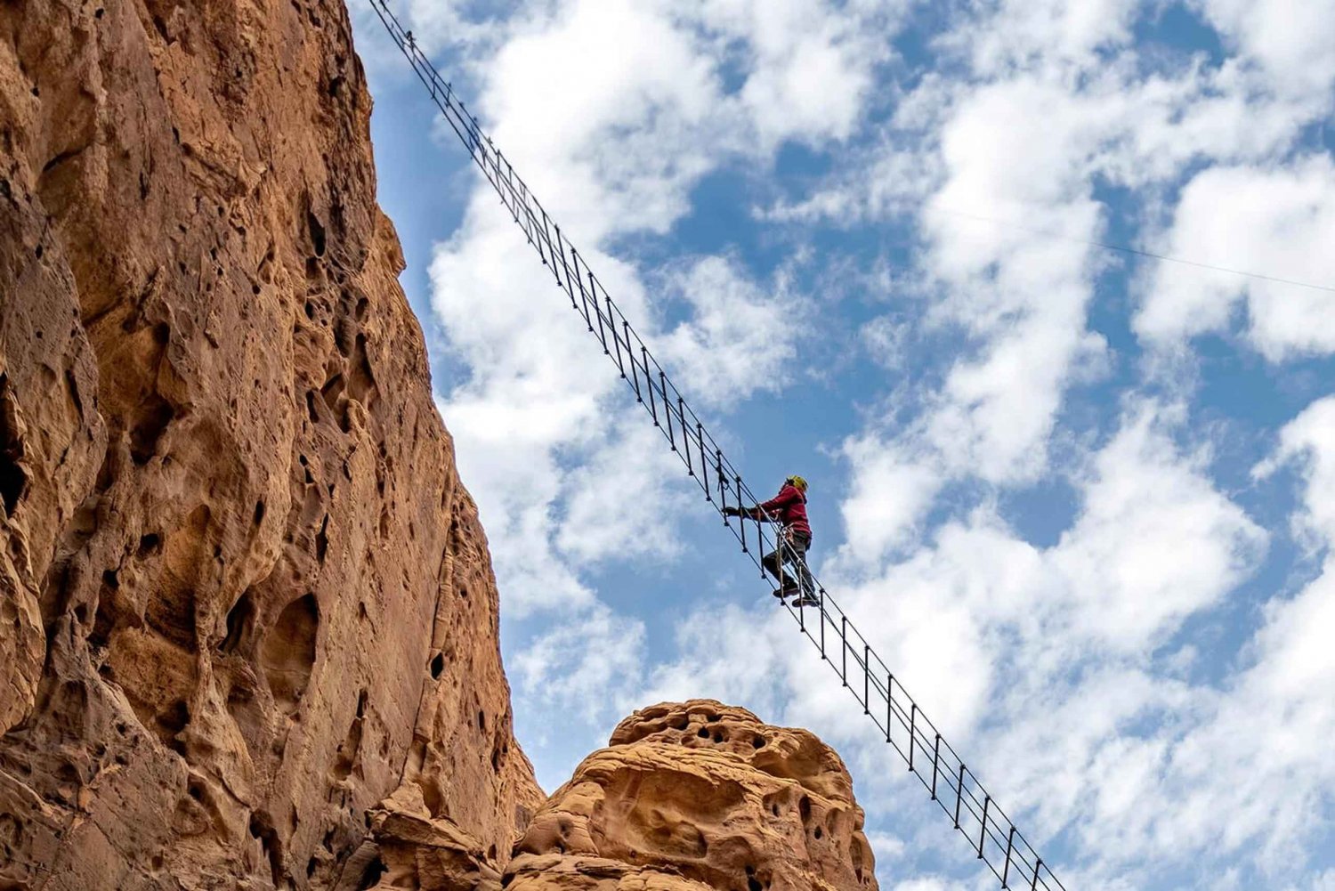 Climb up the new AlUla Stairway into the sky