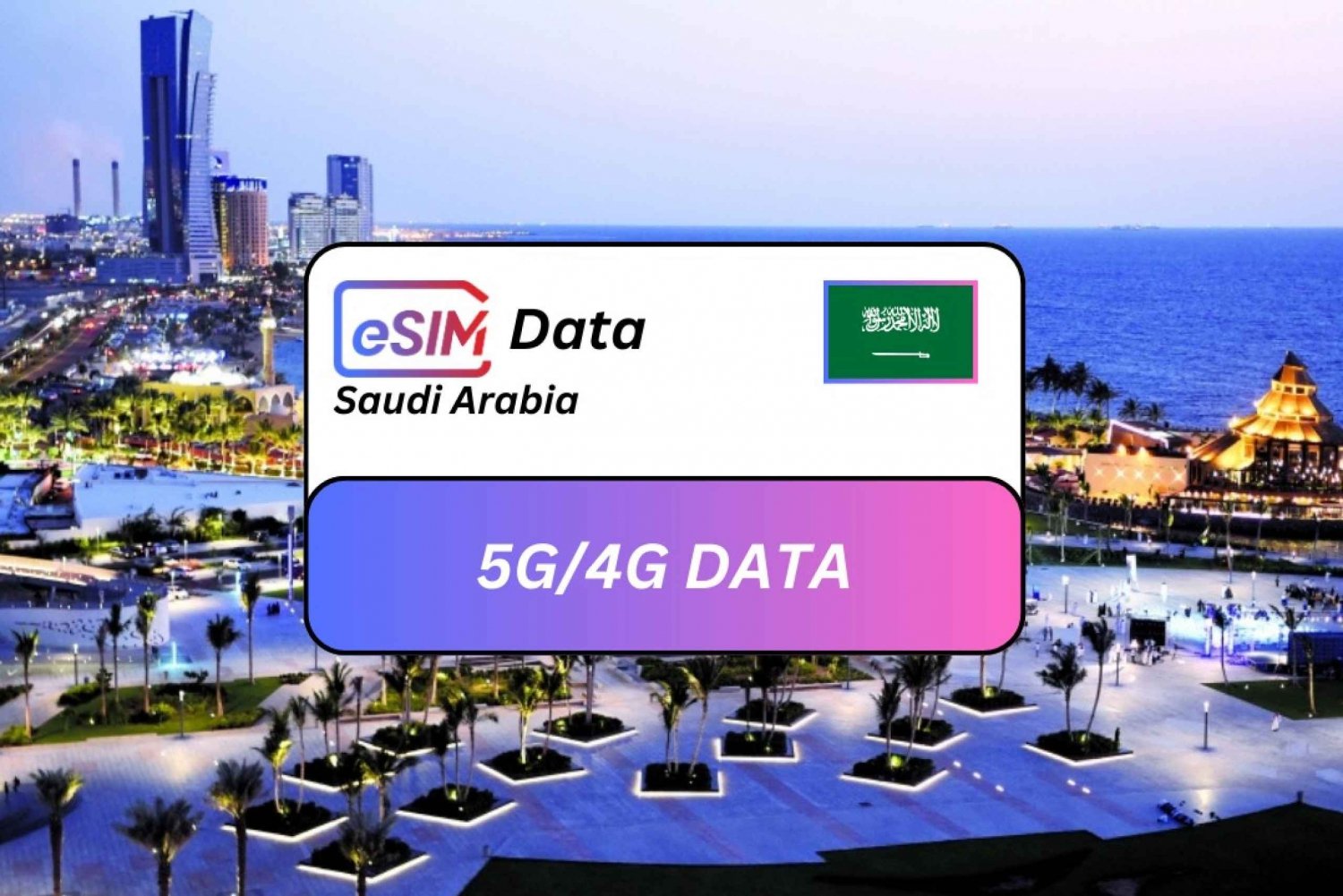 Jeddah: Dataplan for eSIM-roaming i Saudi-Arabia