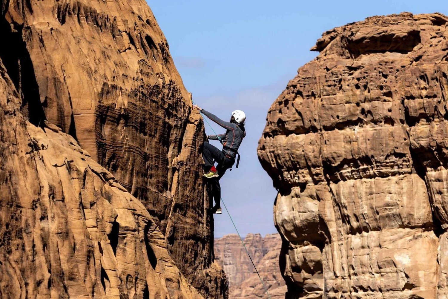 Descente en rappel privée dans le désert d'Alula.