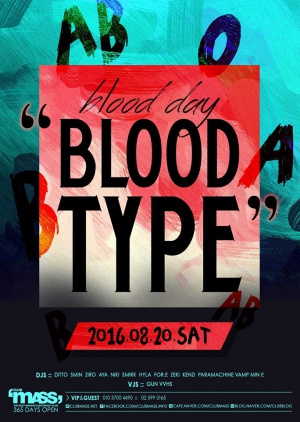 BLOOD TYPE PARTY at Mass!
