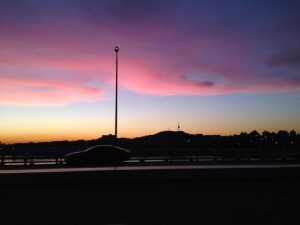 Crossing Han River on an Indian Summer night
