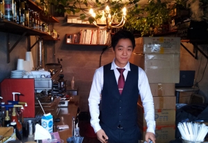 Stylish barista in Itaewon