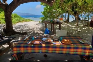 Praslinilta: Pierre-saaren kiertoajelu lounaalla.