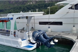 Glassbottom boat StAnne Marine National Park Snorkeling