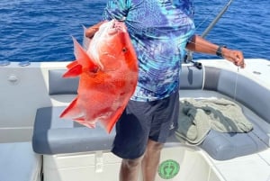 Puolen päivän kalastus, Praslin, Seychellit.