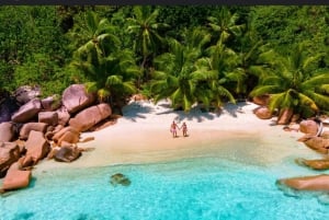 Noleggio barca privata di lusso a Praslin, Seychelles, con barbecue.