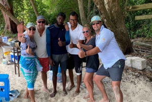 Glassbottom boat StAnne Marine National Park Snorkeling