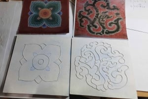 Forntida arkitektonisk färgmålning - Skapa din souvenir