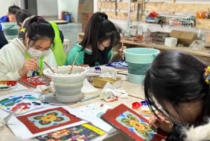 Forntida arkitektonisk färgmålning - Skapa din souvenir