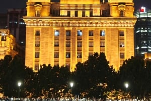 Shanghai: diner in het donker en nachtelijke cruise op de Huangpu-rivier