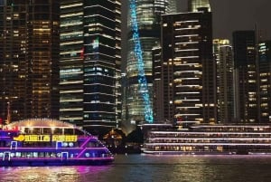 Shanghai: diner in het donker en nachtelijke cruise op de Huangpu-rivier