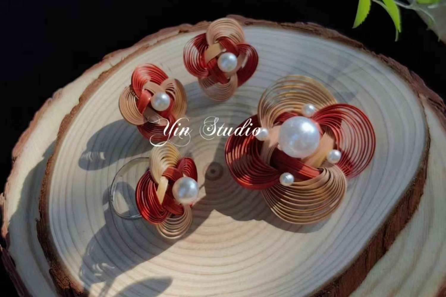 上海:竹編みジュエリー作り(ブローチ/イヤリング/リング)