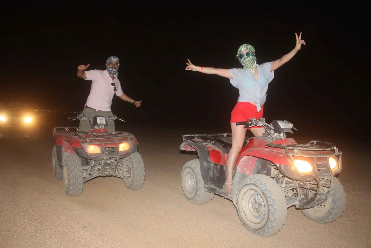 From Sharm: ATV Quad Tour Echo Mountain & Show and Dinner