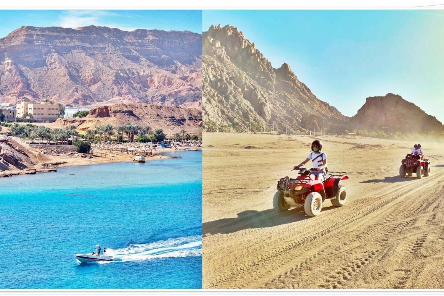 Sharm El Sheikh: Avventura in quad e motoscafo privato