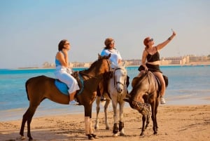 Sharm El Shiekh: Shharm Shirh: Beach and Desert Horse Riding Tour