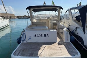 Almira Cefalù: Boat trip with aperitif, snorkeling, and caves
