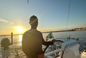 Aperitif on a sailboat in Taormina