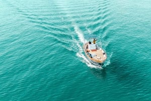 Bådture med Ocirne i bugten ved Naxos og Isola Bella