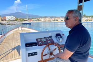 Bådture med Ocirne i bugten ved Naxos og Isola Bella