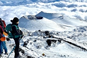 エトナ山：火山の火口ハイキングツアー