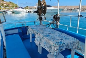 Cefalù: boat trip with fishing, coastal tour, and lunch on board with the catch