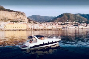 Cefalú: Día en miniyate con almuerzo y aperitivo de barra libre al atardecer