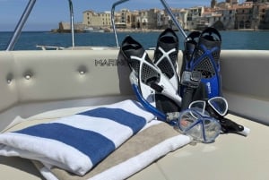 Cefalù: privéboottocht + snorkelen en aperitief (1-8 personen)