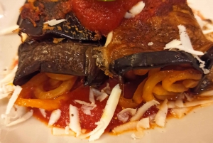 Cooking class we knead the dough with a Sicilian cook