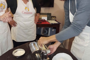 Cooking class we knead the dough with a Sicilian cook