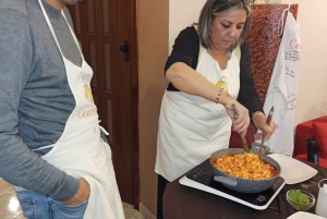 Cooking class we knead the dough with a Sicilian cook