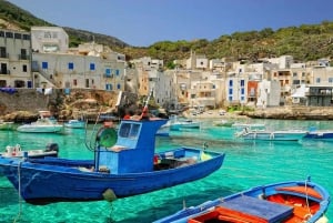 From Trapani: Egadi Islands Boat Tour to Favignana and Levanzo with Lunch