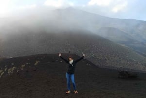 Etna excursions at sunset ancient craters and lava flows