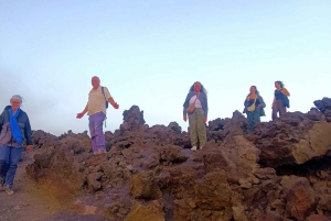 Excursion à l'Etna au coucher du soleil : randonnée, grotte et dégustation