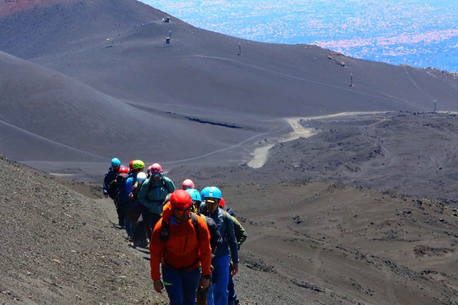 Etna trekking at 3000 meters with cable car, guide, and bookable taxi service