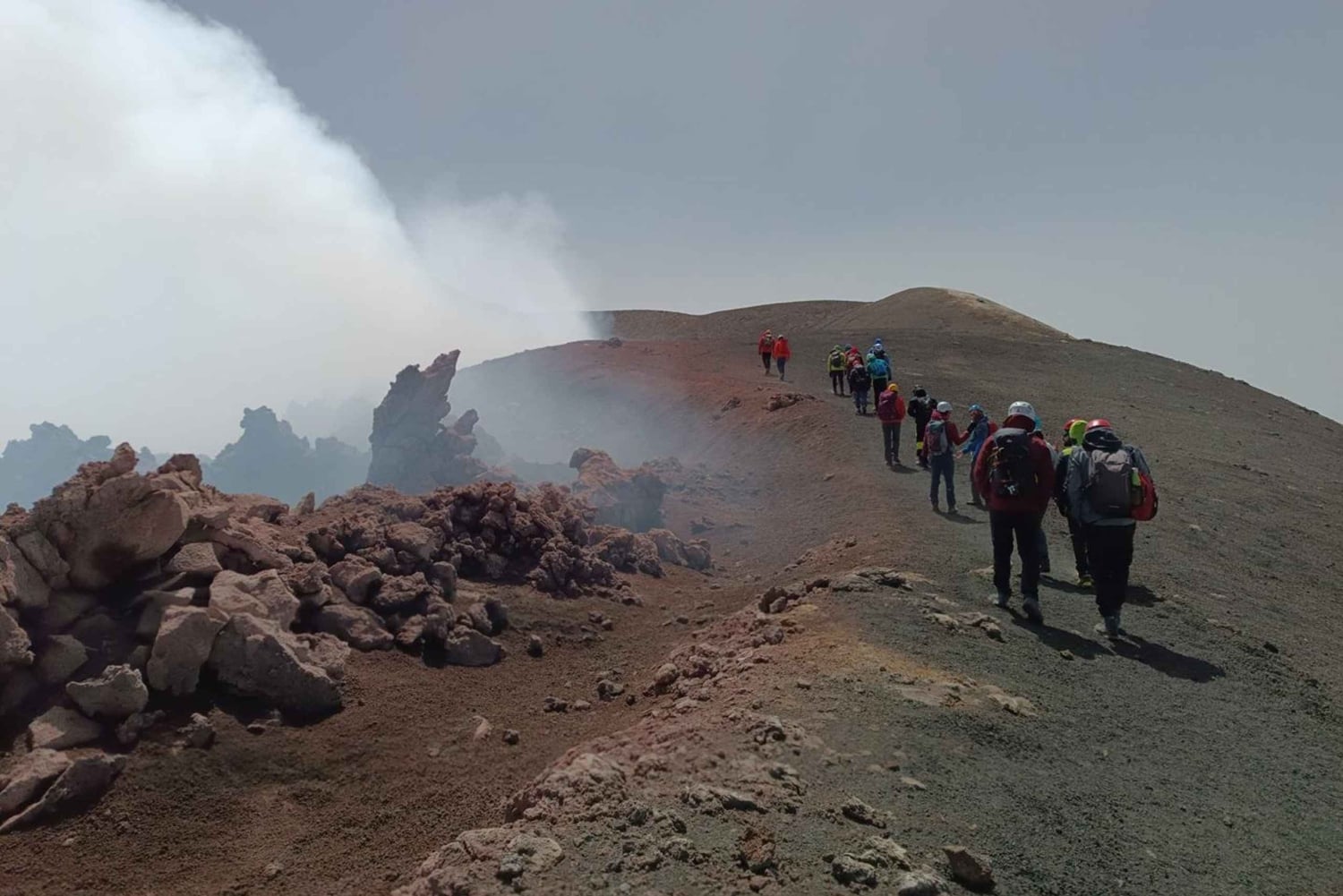 Etna trekking at 3000 meters with cable car, guide, and bookable taxi service