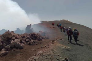 Etna trekking at 3000 meters with cable car, guide, and bookable taxi service