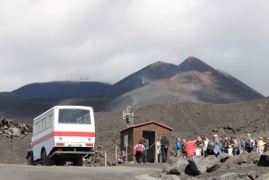 Etna trekking at 3000 meters with cable car, guide, and bookable taxi service