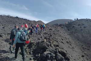 Etna trekking at 3000 meters with cable car, guide, and bookable taxi service