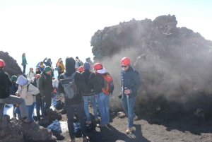 Etna trekking at 3000 meters with cable car, guide, and bookable taxi service