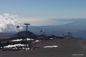 Etna trekking at 3000 meters with cable car, guide, and bookable taxi service