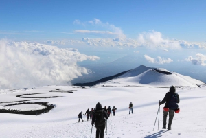 Etna trekking at 3000 meters with cable car, guide, and bookable taxi service