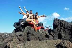 Etna volcano: Etna grand tour by quad bike with cave and lava flow visit