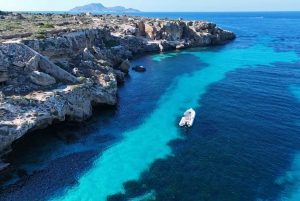 Favignana et l'île de Levanzo : Baignade, plongée en apnée et déjeuner